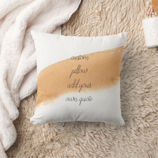 自分カスタムの引用文水彩デザインを追加する クッション (ブランケット)