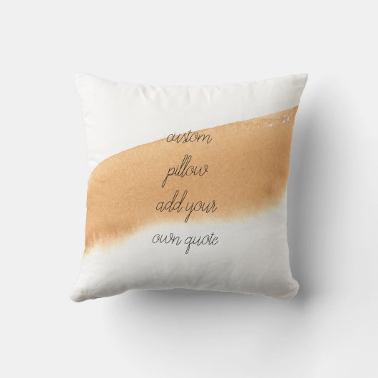 自分カスタムの引用文水彩デザインを追加する クッション (裏面)