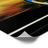 自分カラフルの名前の自転車ライダー ポスター (角)