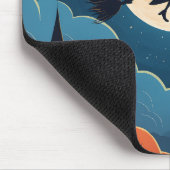 自分パーソナライズされたのカスタム写真ハロウィーン魔女 マウスパッド (コーナー)