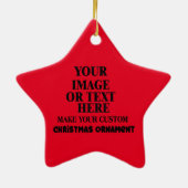 自分パーソナライズされたのクリスマスを作る セラミックオーナメント (裏面)