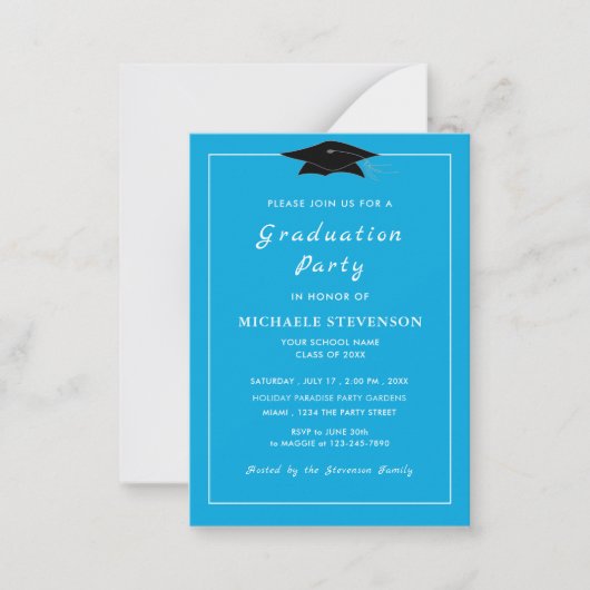 自分パーソナライズされたのデザイン卒業招待状 ノートカード (正面)