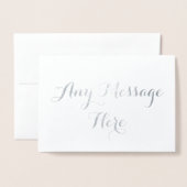 自分パーソナライズされたのホイル実在メッセージを作成する 箔カード (封筒付き正面)