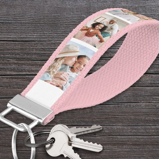 自分パーソナライズされたの写真のコラージュを作成 リストバンドキーホルダー