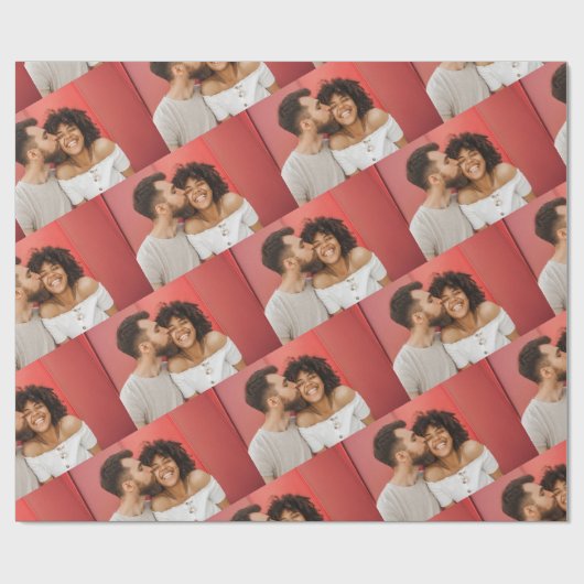 自分パーソナライズされたの写真をアップロードカスタムする ラッピングペーパー (フラット)