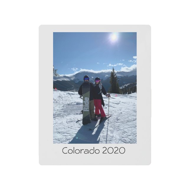 自分パーソナライズされたの写真を追加 メタルプリント (正面)