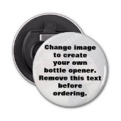 自分パーソナライズされたの写真ボタンボトルオープナー 栓抜き (正面)