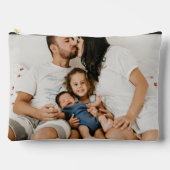 自分パーソナライズされたの家族の写カスタム真を作成 アクセサリーポーチ (正面)