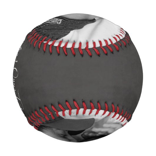 自分パーソナライズされたの文字形見 野球ボール (裏面)