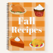 自分パーソナライズされたの秋調理師帳を作成 ノートブック (正面)