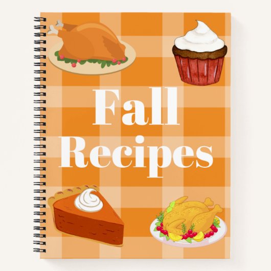 自分パーソナライズされたの秋調理師帳を作成 ノートブック (正面)