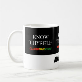自分パーソナライズされたの黒史を祝知っている コーヒーマグカップ