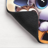 自分パーソナライズされたカスタムの写真Halloween Cat マウスパッド (コーナー)