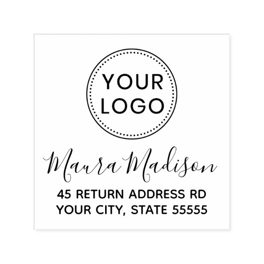 自分フェミニンのロゴのアドレカスタムスまたは文字を追加する セルフインキングスタンプ (デザイン)