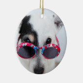 自分モダンの写真を作カスタム成 セラミックオーナメント (右)