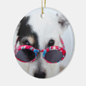 自分モダンの写真を作カスタム成 セラミックオーナメント (左)