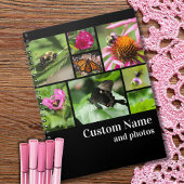 自分モダンの写真コラージュ黒を作成 ノートブック