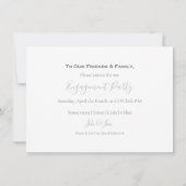 自分モダンの写真、婚約の発表 サンキューカード (裏面)