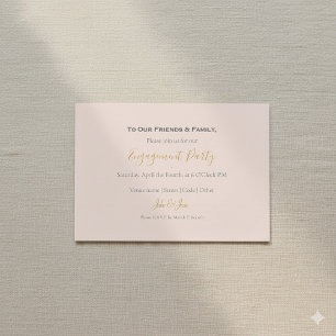 自分モダンの写真、婚約パーティの招待 サンキューカード