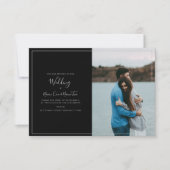 自分モダンの写真、結婚式招待状カード。 サンキューカード (正面)