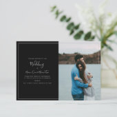 自分モダンの写真、結婚式招待状カード。 サンキューカード (スタンド正面)