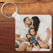 自分モダンの家族の写カスタム真を作成 キーホルダー (正面)