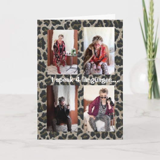 自分ユーモアのあるの話言語のグリーティングカード カード (正面)