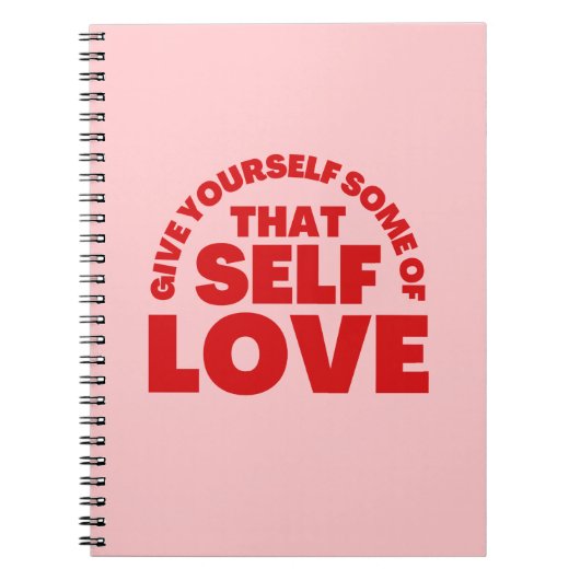 自分与え自身の一部の自己の愛インスピレーション ノートブック (正面)