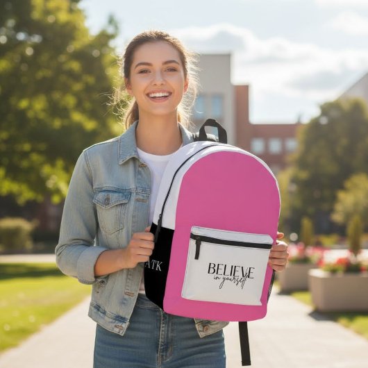 自分信じでバックパック プリントバックパック