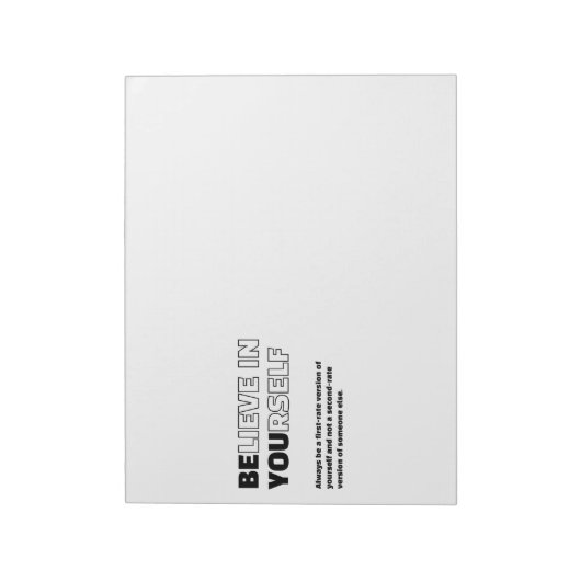 自分信じでメモやる気を起こさせる帳 ノートパッド (回転)