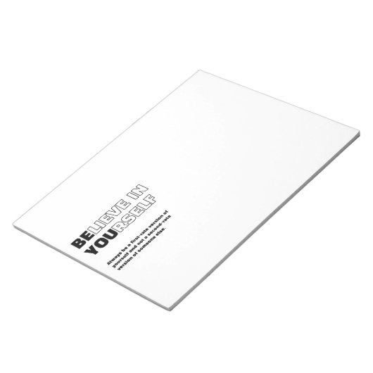 自分信じでメモやる気を起こさせる帳 ノートパッド (アングル)