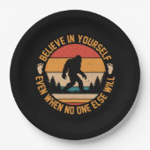 自分信じでBigfoot Black ペーパープレート (正面)
