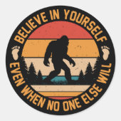 自分信じでBigfoot Black ラウンドシール (正面)
