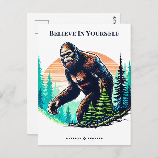 自分信じのBigfootはがき ポストカード (正面/裏面)