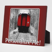 自分好みにカスタマイズできるオールドファッションの列車の写真 フォトプラーク (側面)
