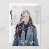 自分好みにカスタマイズできる楽しいクリスマスのボホ・フェザー シーズンカード (正面/裏面)