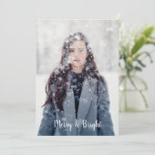 自分好みにカスタマイズできる楽しいクリスマスのボホ・フェザー シーズンカード (スタンド正面)