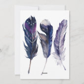 自分好みにカスタマイズできる楽しいクリスマスのボホ・フェザー シーズンカード (裏面)