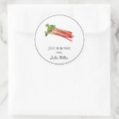 自分専用の手作りルバーブのラベル ラウンドシール (バッグ)