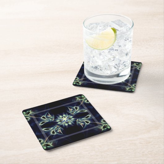 自分後を追の星 スクエアペーパーコースター (インサイチュ)