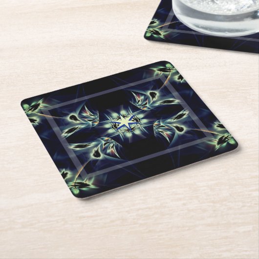 自分後を追の星 スクエアペーパーコースター (アングル)