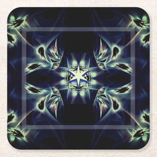 自分後を追の星 スクエアペーパーコースター (正面)