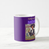 自分後を追または移動 コーヒーマグカップ (正面右)