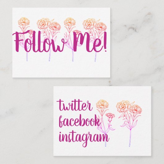 自分後を追 – 個人プロモーション 名刺 (正面/裏面)