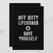 自分救のライフガードスイミングプールガードオフ 招待状 (正面/裏面)