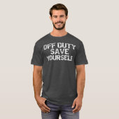 自分救の警おもしろい察 Tシャツ (正面フル)