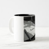 自分書の幸福の処方箋 ツートーンマグカップ (正面左)