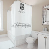 自分書の文字と写真の追加 シャワーカーテン (インサイチュ)