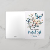 自分書の文字グリーティングカード 箔グリーティングカード (外側レイダウン)