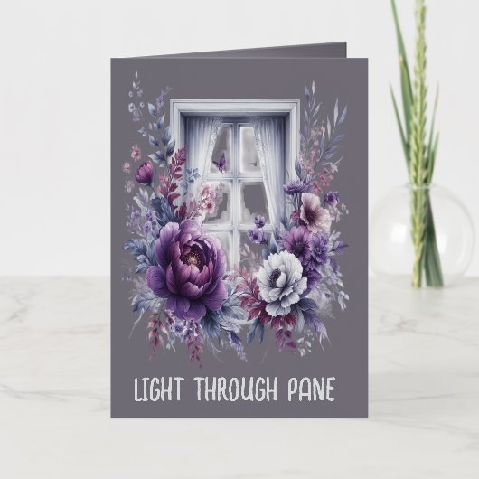 自分書の文字グリーティングカード 箔グリーティングカード (正面)